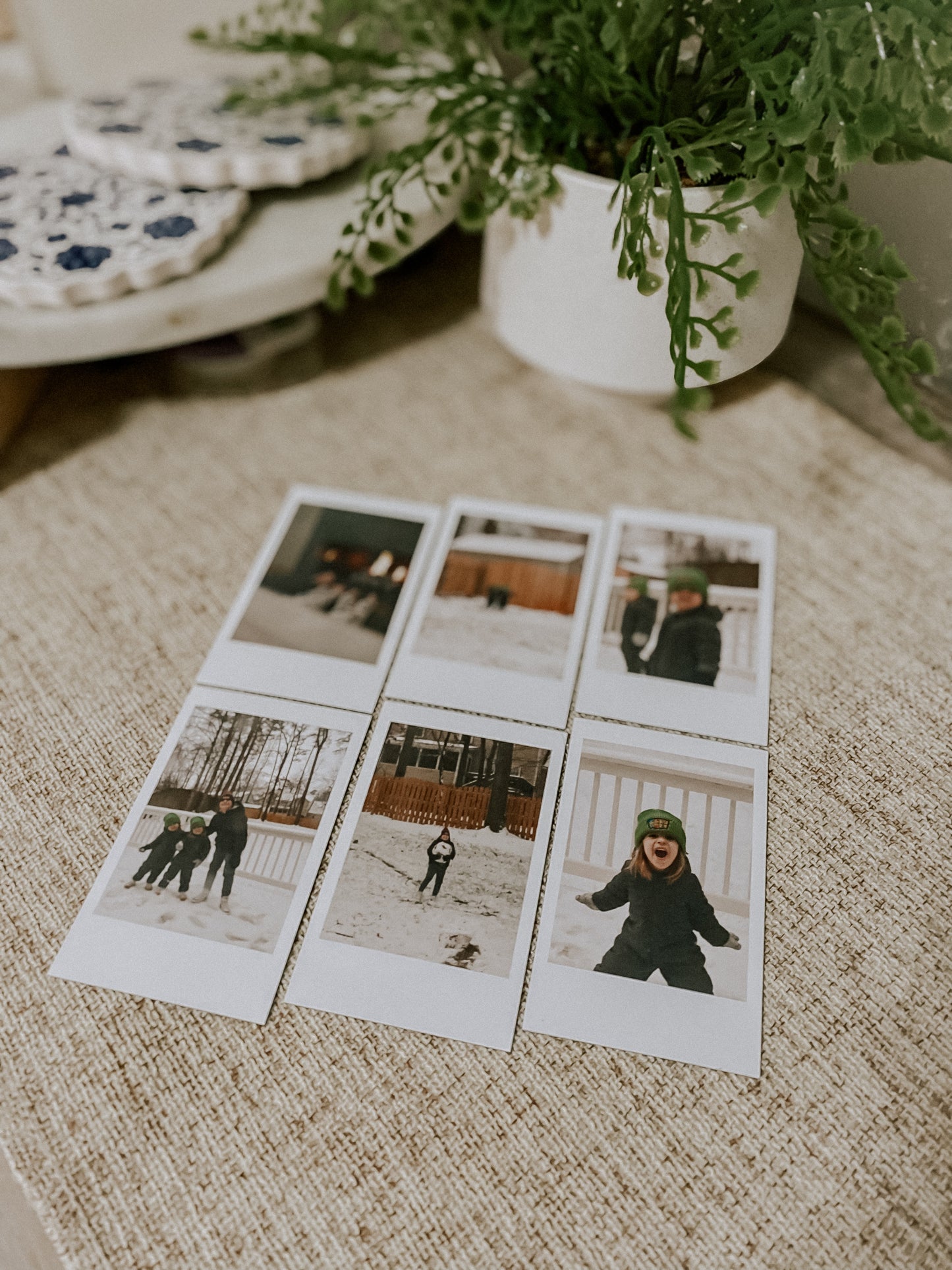 Mini Bordered Photo Magnets |Set of 6|