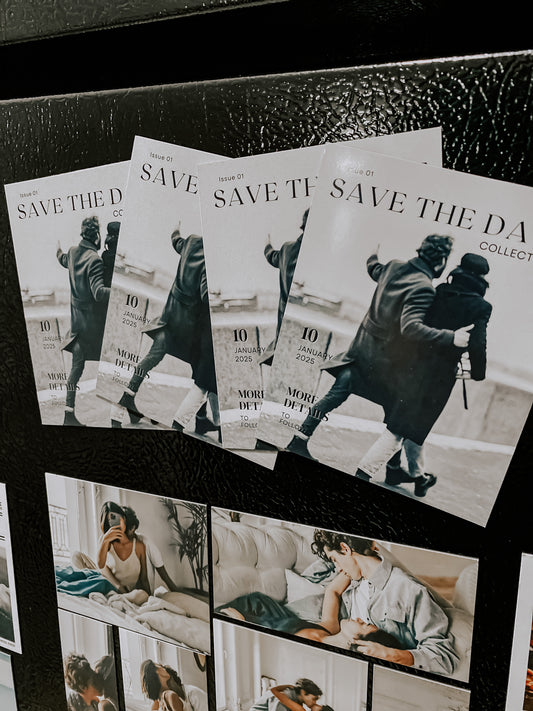 Magazine Save the Date Announcement Magnets Set of 10